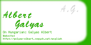 albert galyas business card